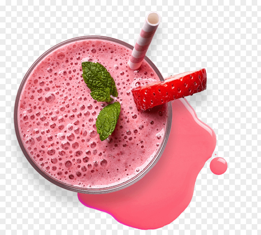 Strawberry Smoothie Milkshake Cocktail Health Shake PNG
