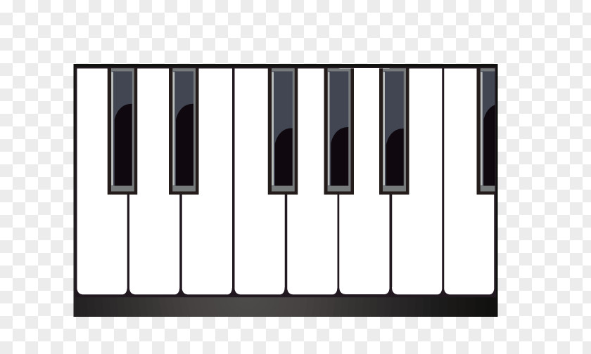 Vector Black And White Piano Keyboard Element Musical PNG
