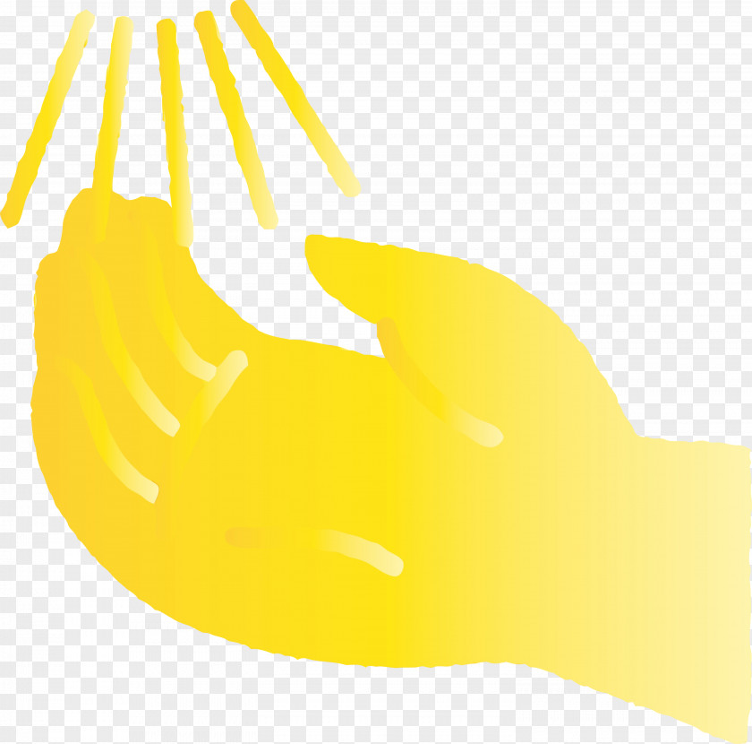 Yellow Hand PNG