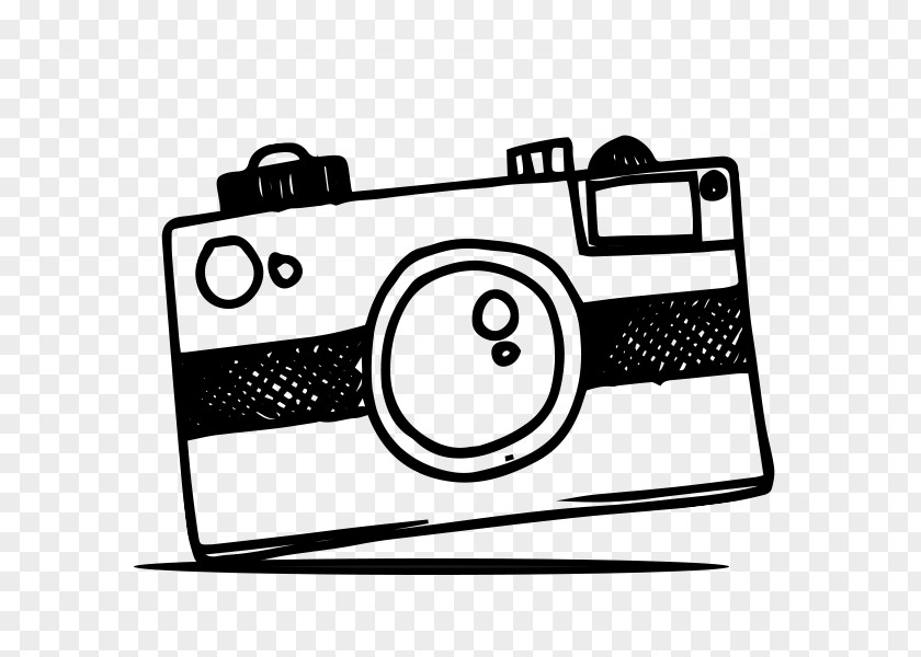 Design Black And White Camera PNG