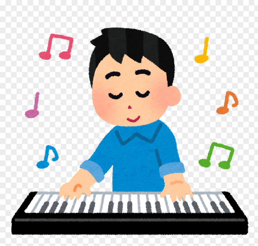 Play Child Piano Cartoon PNG