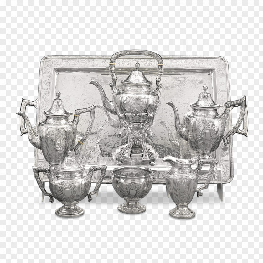 Tea Chinese Silver And Coffee Service Export PNG