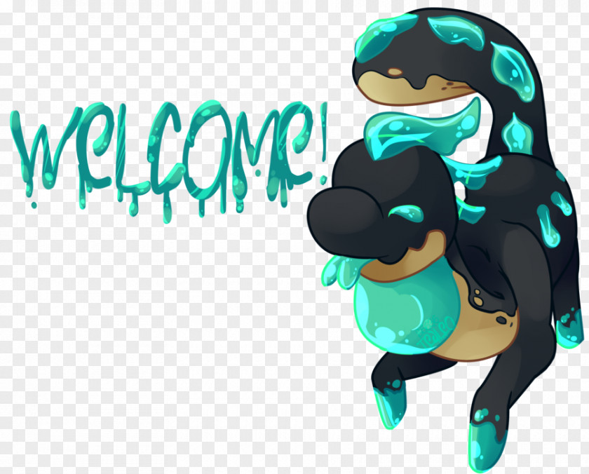 Amphibian Character Teal Clip Art PNG