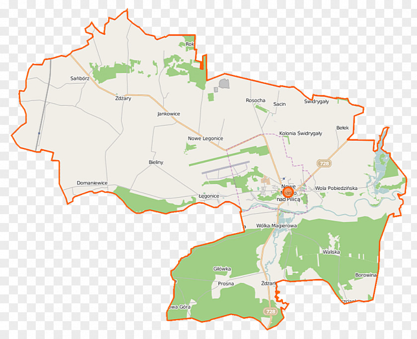 Map Rokitnica, Masovian Voivodeship Rosocha, Gostomia, Locator PNG