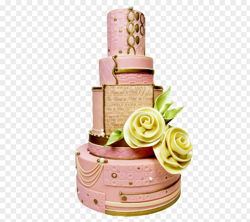PINK CAKE Wedding Cake Torte Frosting & Icing Decorating PNG