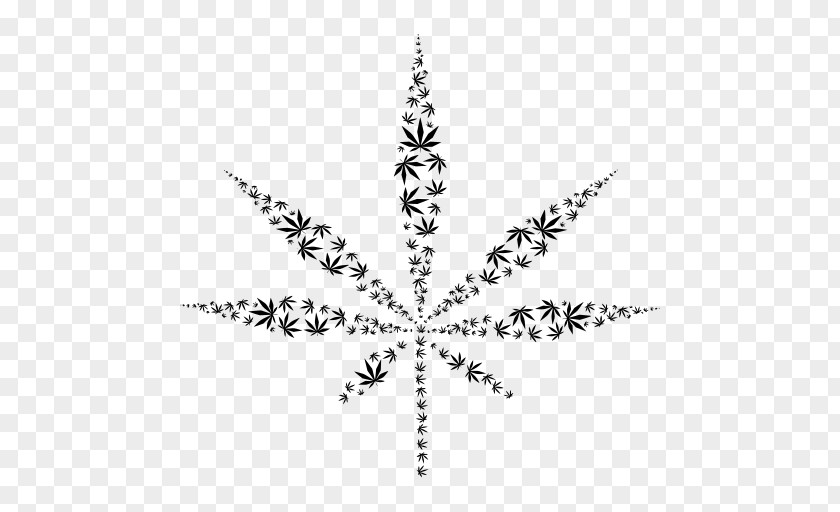 Symmetry Ornament Cannabis Leaf Background PNG