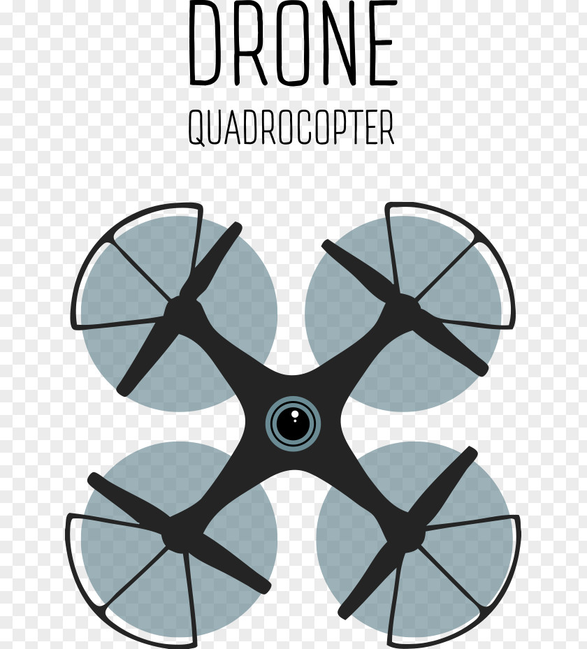 Vector Unmanned Drones Aerial Vehicle Logo Quadcopter Aircraft DJI PNG