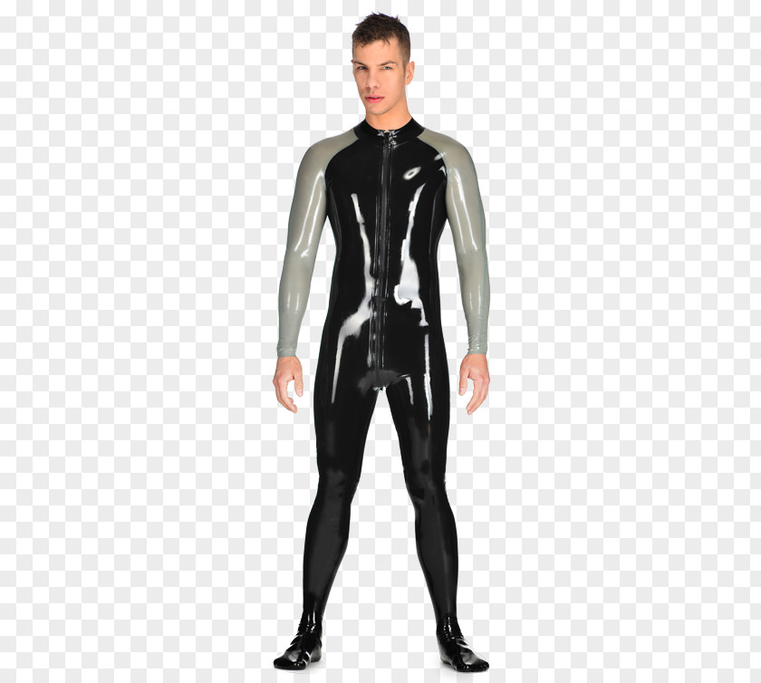 Latex Catsuit Male Wetsuit Clothing Shoulder Strap Dress PNG