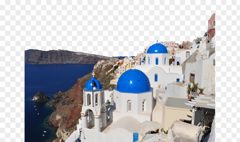 Love The Sea Of ​​the Church Oia Aegean Santorini PNG