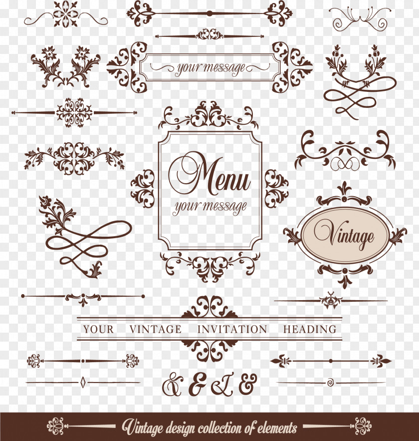 Menu European Lace Picture Frame Ornament Decorative Arts PNG