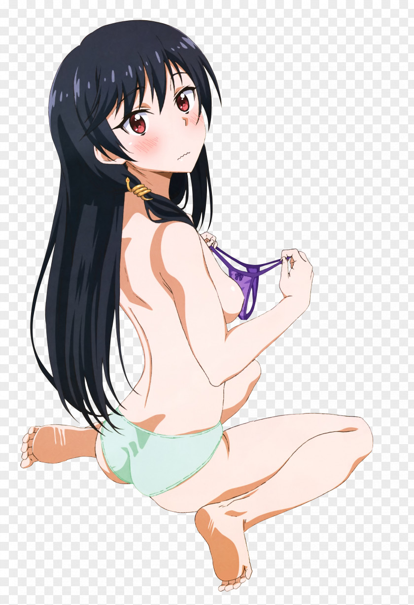 My First Girlfriend Is A Gal Anime Black Hair Panties Bra PNG a hair Bra, clipart PNG