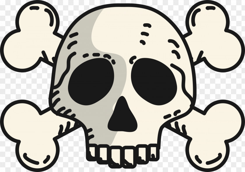 Skull And Crossbones Jolly Roger Clip Art Illustration PNG