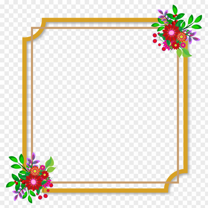 Border Picture Frames Flower PNG