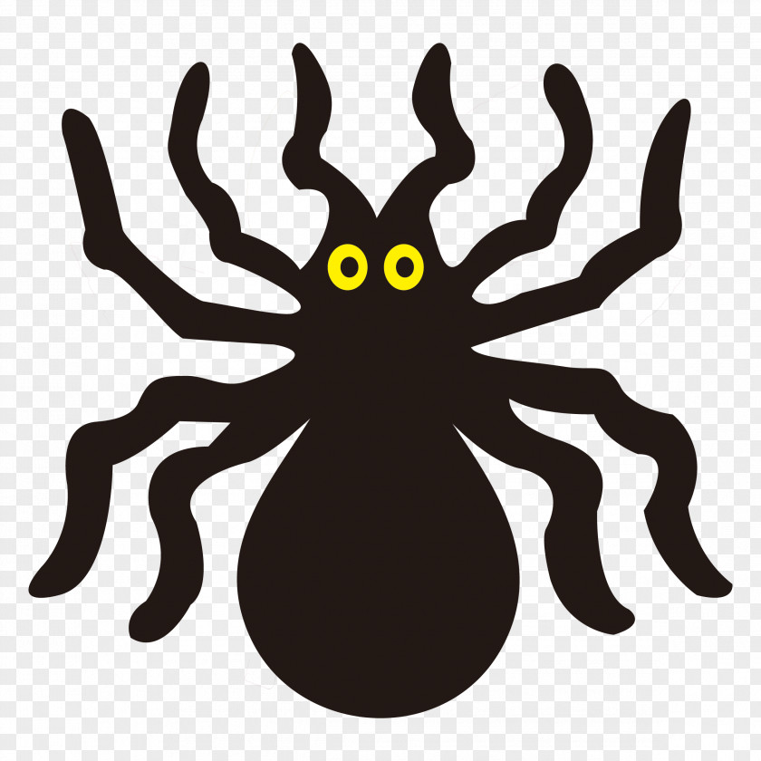 Halloween Cartoon Spider Funny Pumpkins PNG