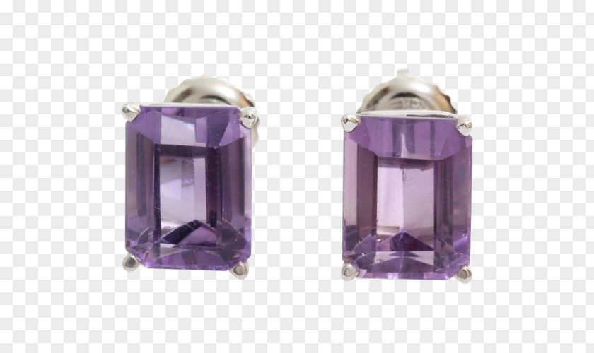 Jewellery Amethyst Stud Earrings Purple PNG