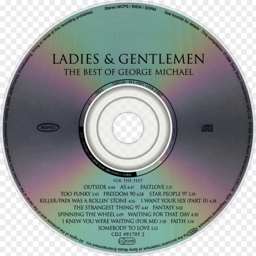 George Michael Compact Disc Ladies & Gentlemen: The Best Of Album Cover Faith PNG