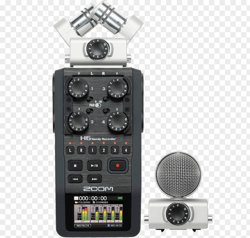Microphone Digital Audio Zoom H4n Handy Recorder H6 TASCAM PNG