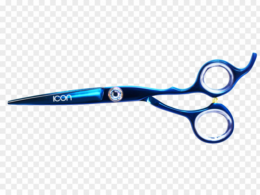 Scissors Cutting Hair-cutting Shears Blue Blade Plastic PNG