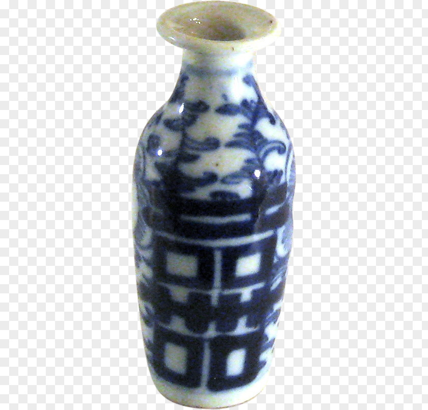 Vase Ceramic Cobalt Blue PNG