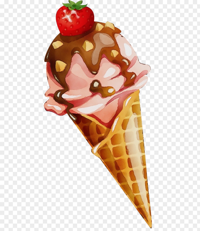 Cuisine Wafer Ice Cream Cone Background PNG