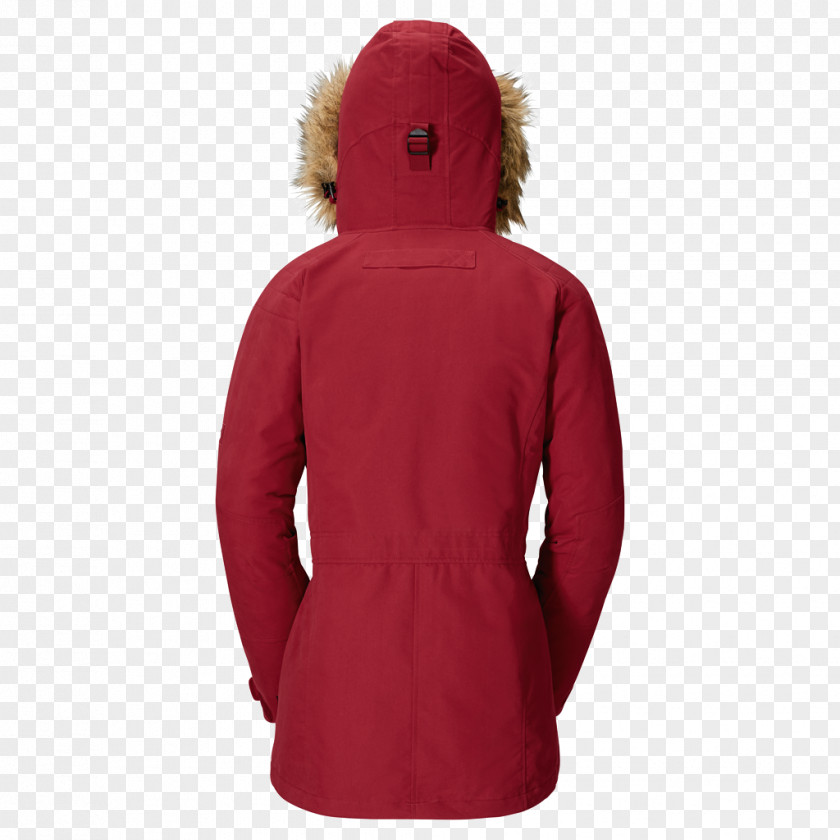 Parka Hoodie Maroon Animal PNG