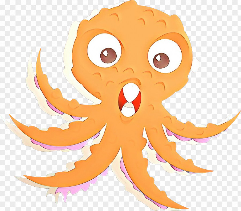 Animation Octopus Orange PNG