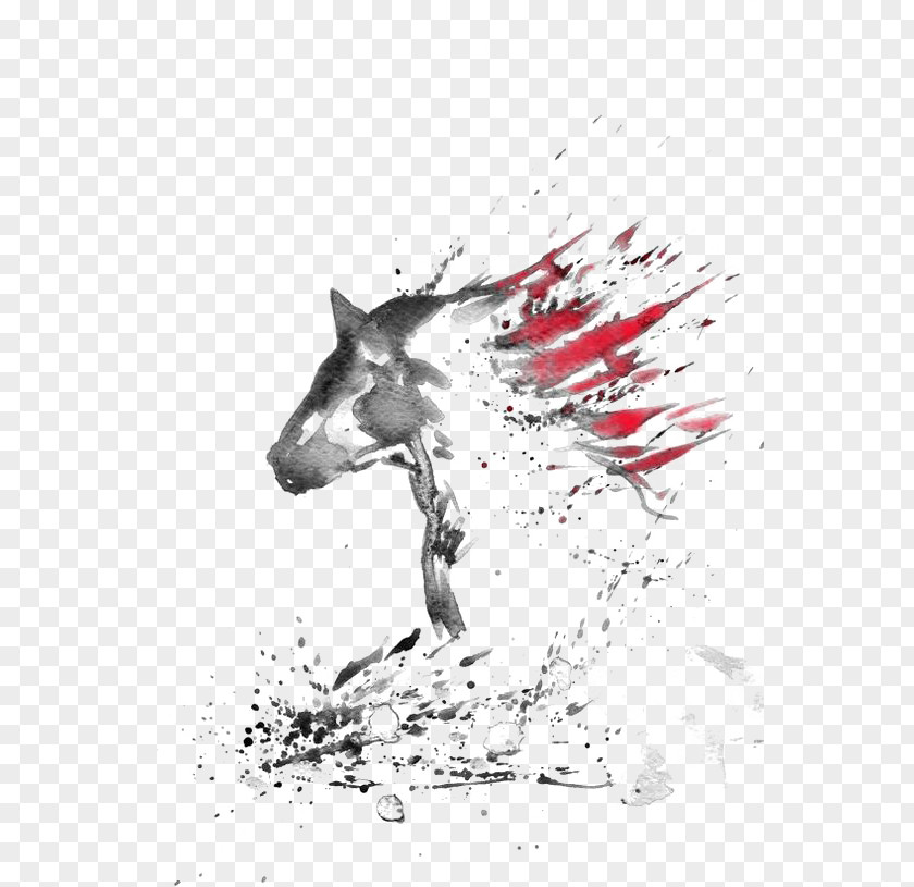 Drawing Horse Watercolor Painting Art PNG