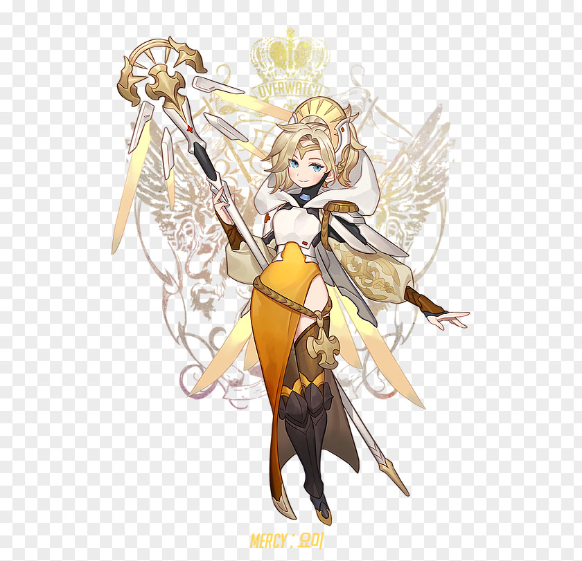 Overwatch Mercy Fan Art Character PNG art Character, overwatch pharah clipart PNG