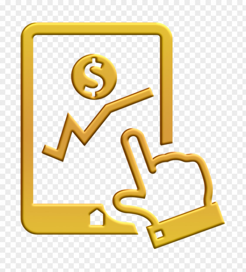 Tablet Icon Financial Graphic Of Stocks On Screen Finances PNG