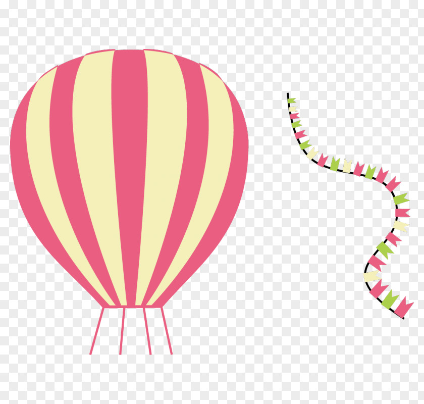 Balloon Hot Air Line Pink M Clip Art PNG