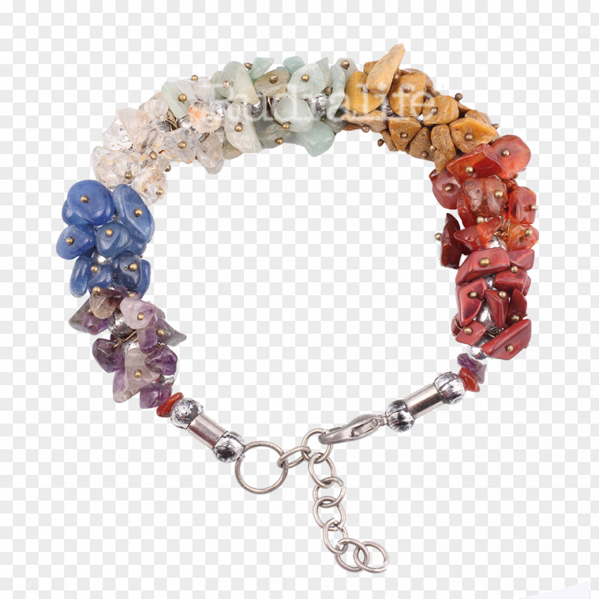 Gemstone Charm Bracelet Rudraksha Amethyst PNG