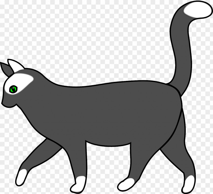 Gray Kitten Cat Walking Clip Art PNG