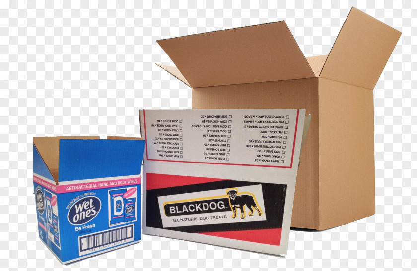 Packaging Paper Cardboard Box And Labeling PNG