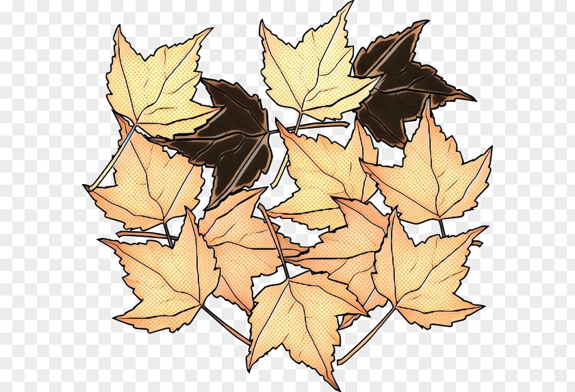 Art Autumn Leaves Background PNG