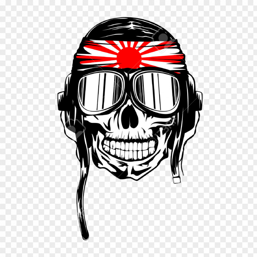 SKULL HELMET Vector Graphics Kamikaze Image Royalty-free Stock Illustration PNG