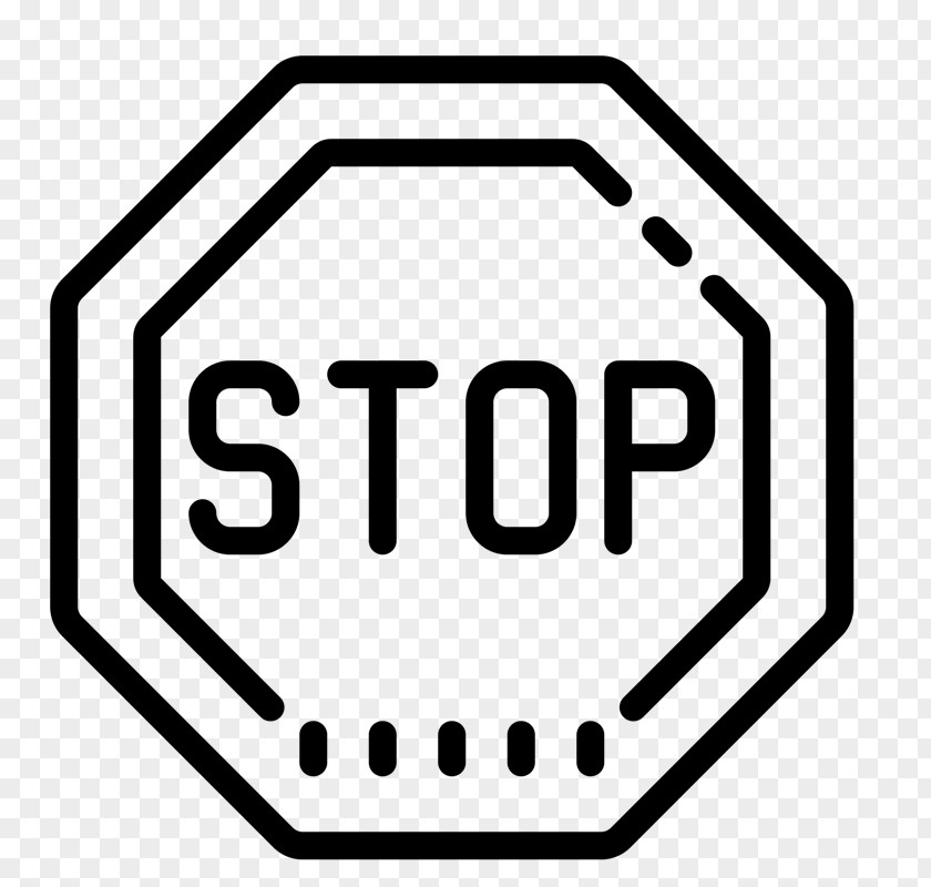 Stopped Traffic Sign Stop Warning Logo PNG