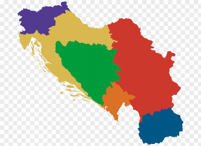 Map Yugoslav Wars Breakup Of Yugoslavia Socialist Federal Republic Kingdom Second World War PNG