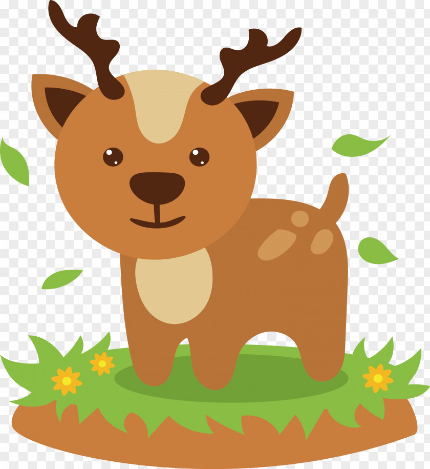 Spring Deer Cartoon PNG