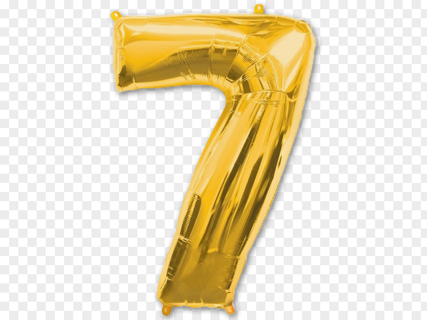 Balloon Toy Number Gold Helium PNG