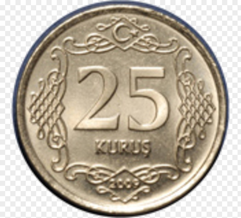Coin Turkey Turkish Lira Kuruş PNG