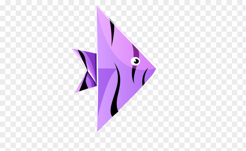 Origami Fish Pattern PNG