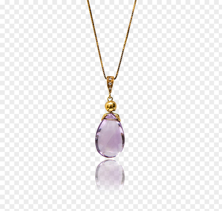 Purple Amethyst Locket Necklace Jewellery PNG