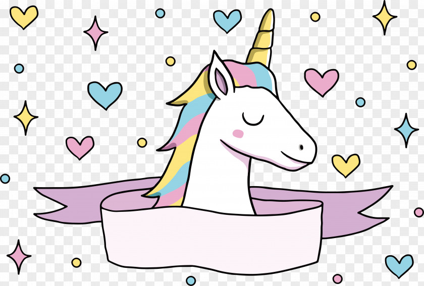 Romantic Love Unicorn Poster PNG