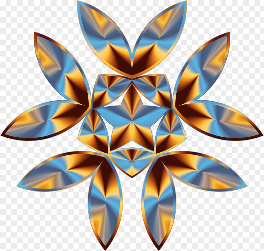 Star Symmetry Design M Pattern PNG