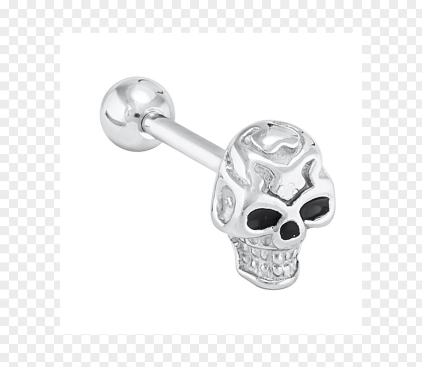 Barbell Surgical Stainless Steel Tongue Piercing PNG