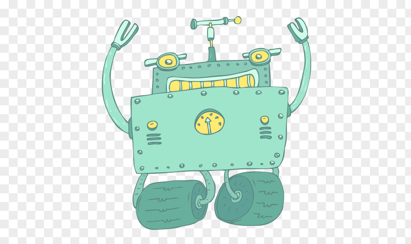 Cartoon Robot Painting Toy Illustration PNG