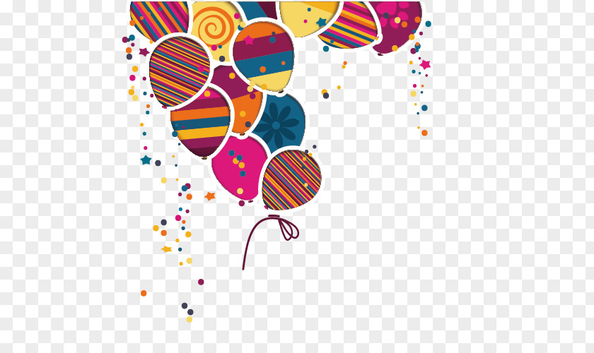 Celebration Elements Birthday Cake Greeting Card Balloon PNG
