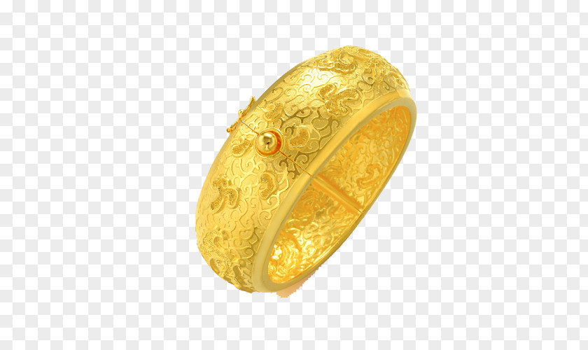 Chow Sang Gold Jewelry Dragon Bracelet Marriage Dowry Essential 49361K Two Ring Bangle Jewellery PNG