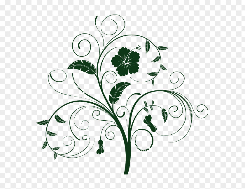 Floral Design Flower Drawing Wall Decal PNG