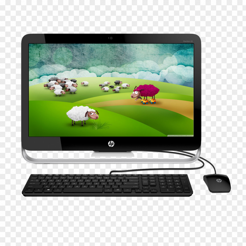 Hewlett-packard Hp Pavilion 23-b010 All-in-one Computer H3Y90AA#ABA Desktop Computers Hewlett-Packard Wallpaper PNG